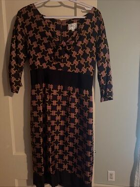 Milly silk chain print gossip girl dress 4 small